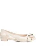 Ferragamo Vara-bow cut-out pumps - White
