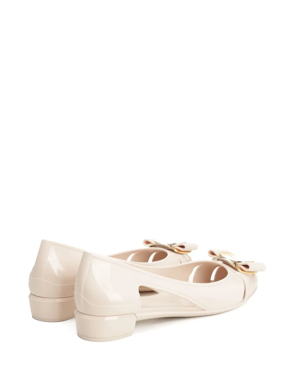 Ferragamo Vara pumps met strik en uitgesneden details Wit