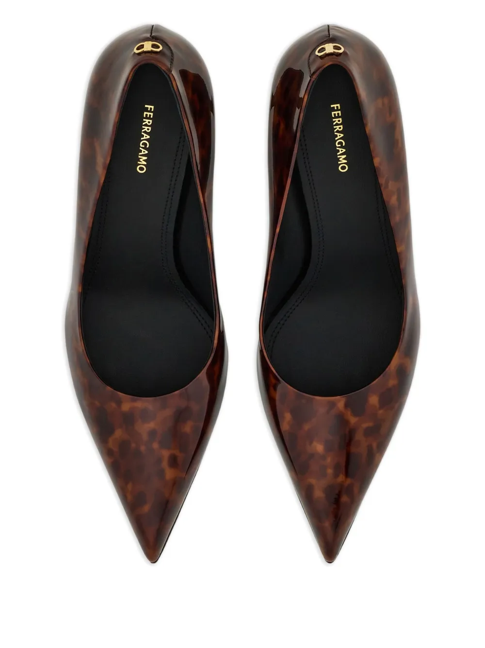 Ferragamo 70mm tortoiseshell pumps Brown
