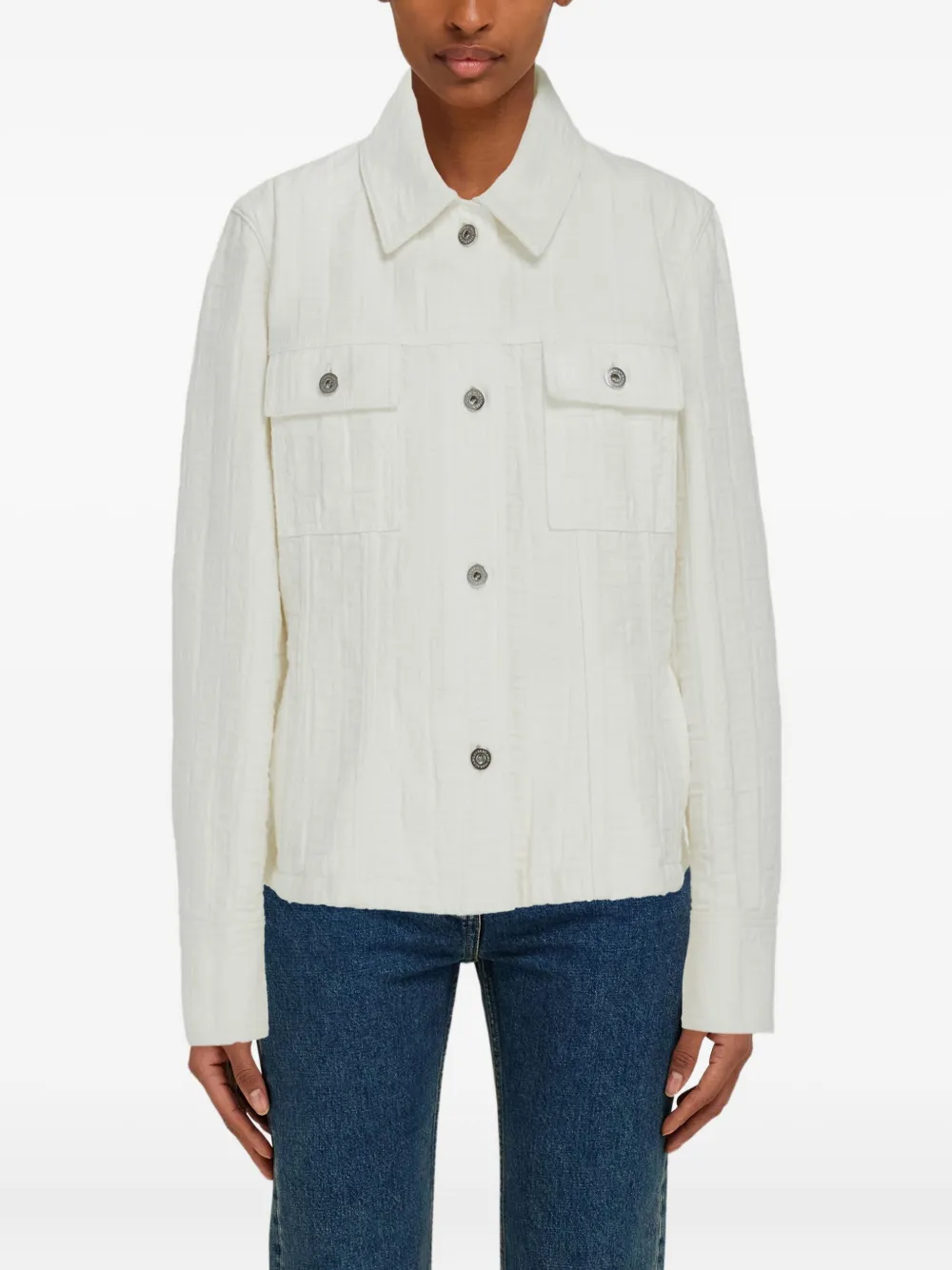 Ferragamo cotton trucker jacket Wit