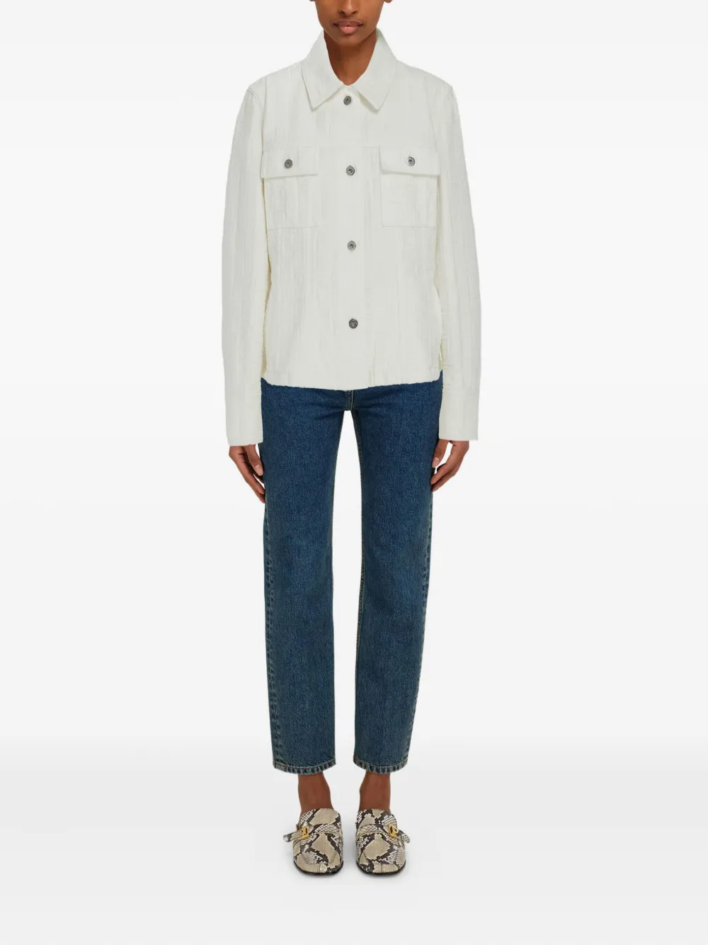 Ferragamo cotton trucker jacket Wit