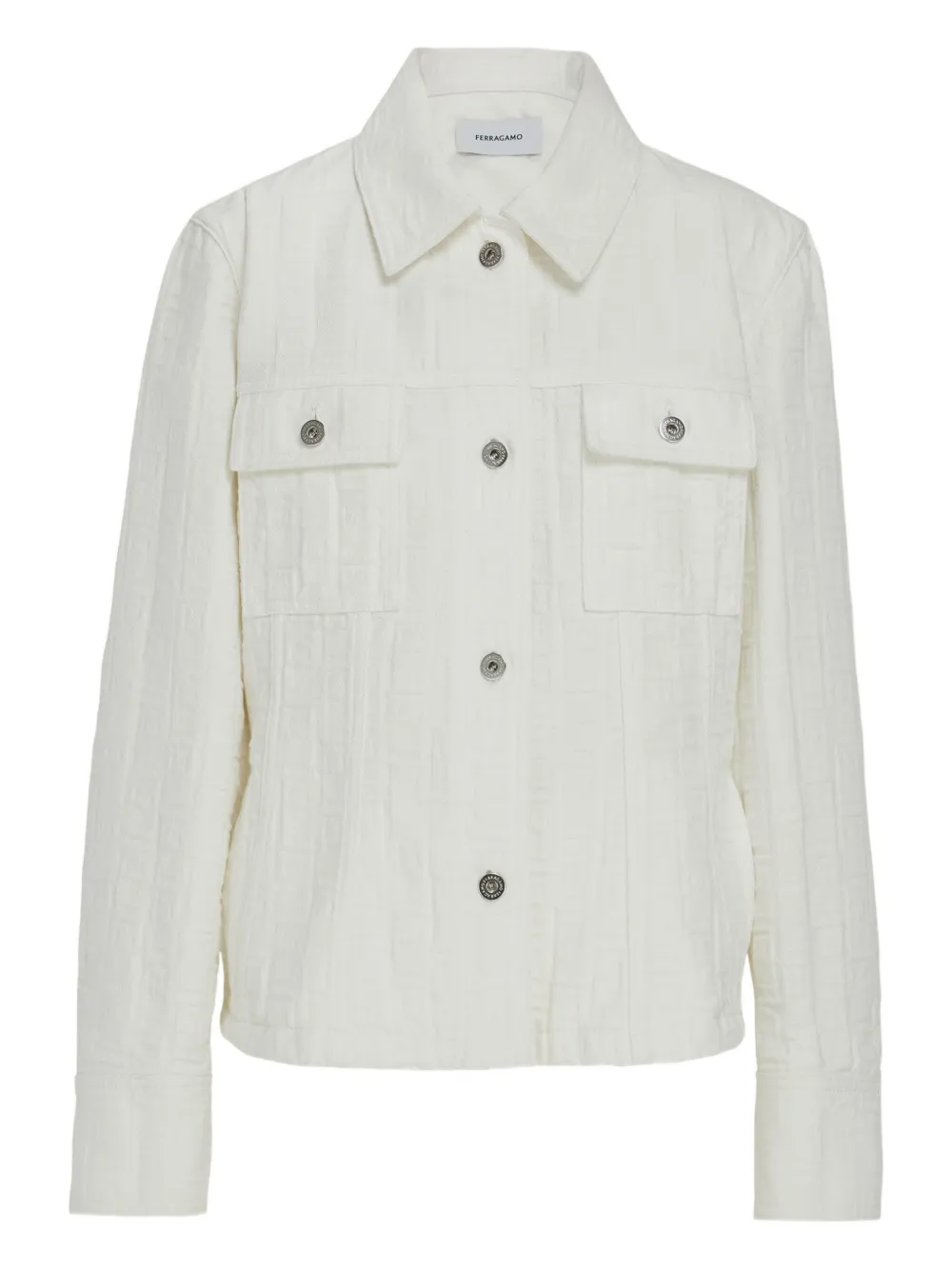 Ferragamo cotton trucker jacket Wit
