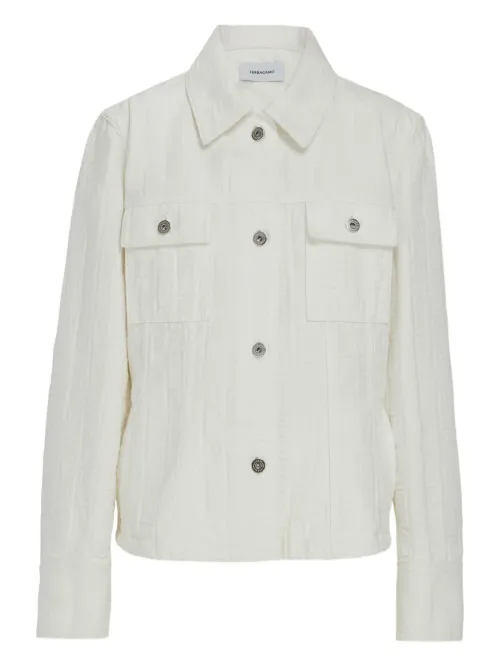 Ferragamo veste en coton - Blanc - Ferragamo - Modalova