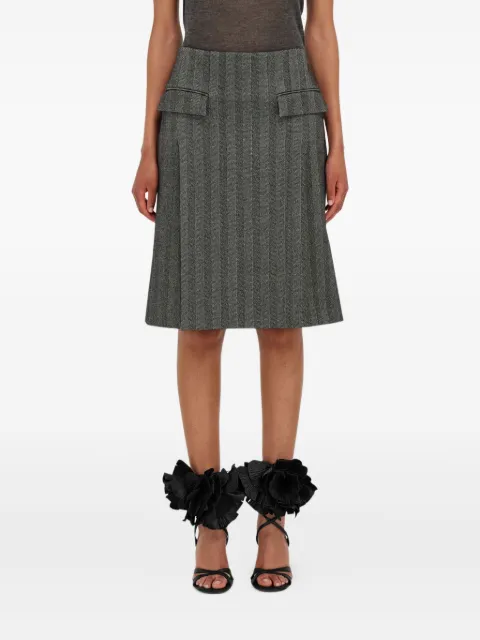 Ferragamo pinstripe flap-pocket mini skirt