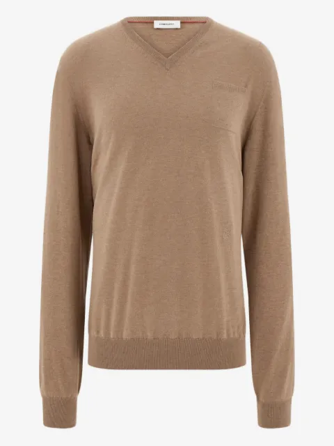 Ferragamo V-neck sweater with pocket detail