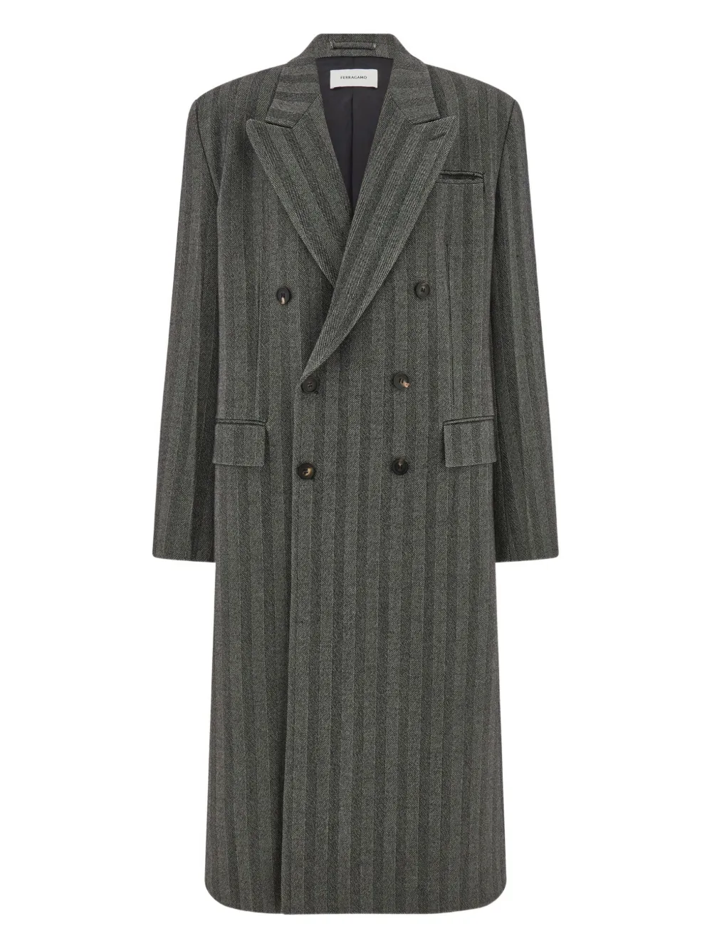 Ferragamo Jas met dubbele rij knopen Grijs