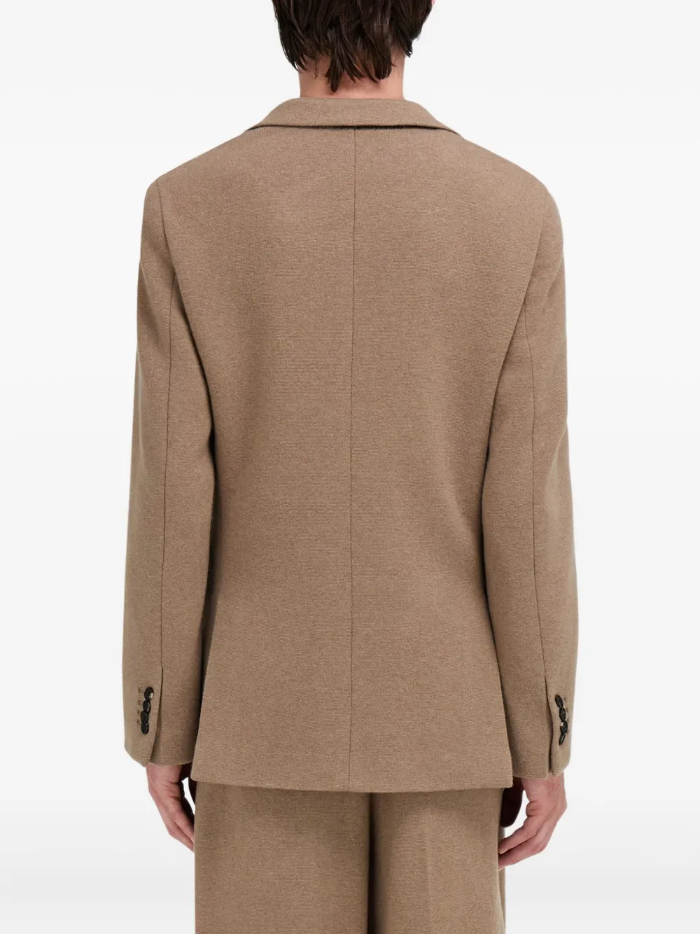 Ferragamo Single-breasted Flap-pocket Blazer In Neutral