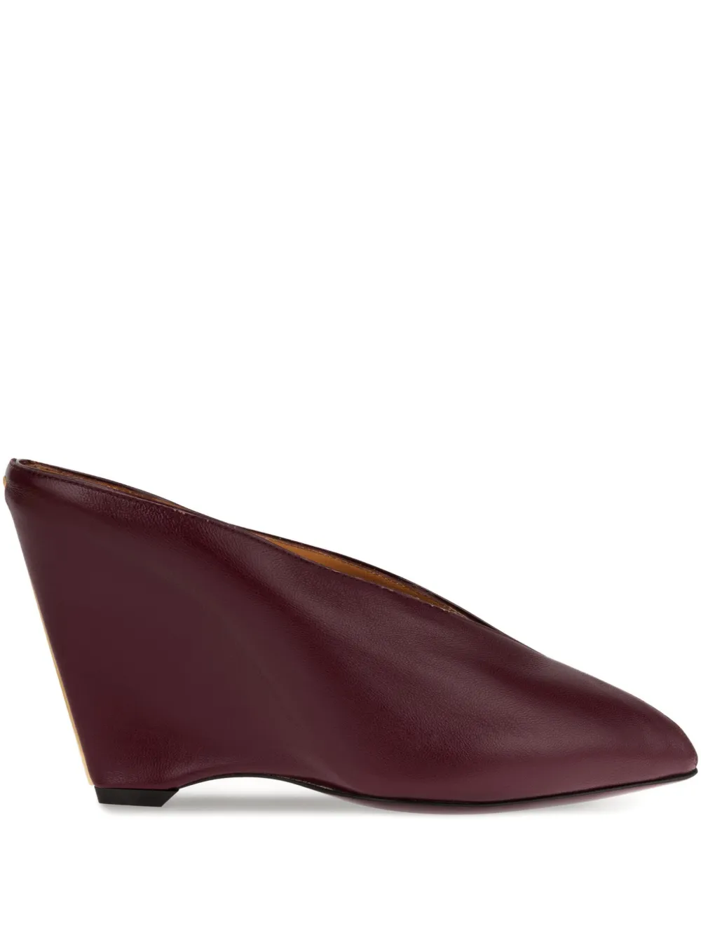 Ferragamo 90mm peep-toe leather sandals Purple