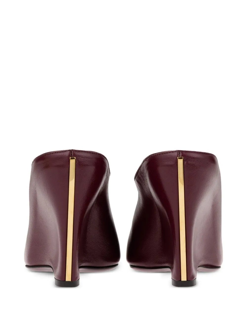 Ferragamo 90mm peep-toe leather sandals Purple