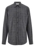 Ferragamo checked embroidered shirt - Black