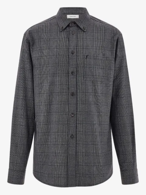 Ferragamo chemise brodée à carreaux