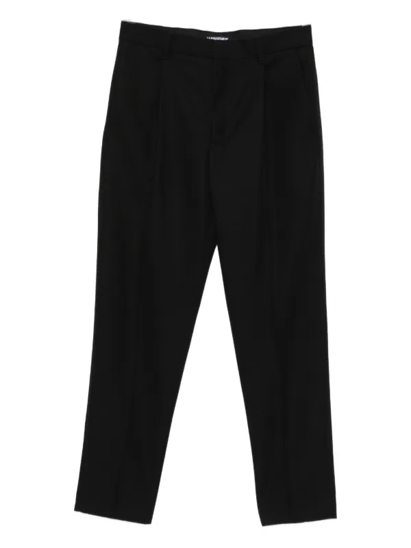 フロントタック ストレートパンツジャックムス Jacquemus フロントプリーツ パンツ | ブラック | FARFETCH JP