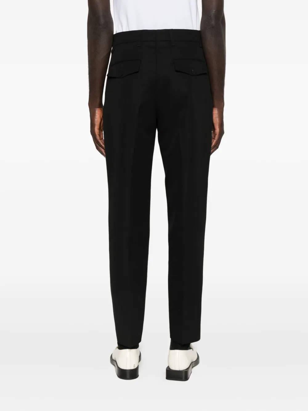 Jacquemus Straight Trousers With Pleats And Pockets In Black