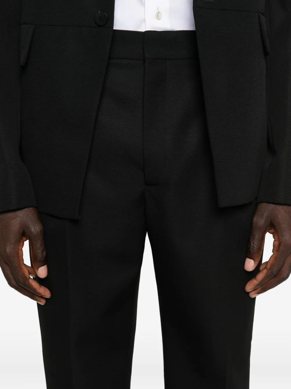 Jacquemus Straight Trousers With Pleats And Pockets In Black