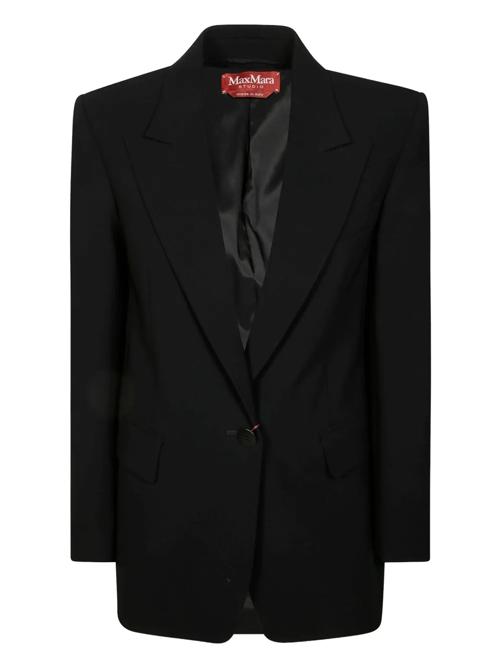 Max Mara Blazer met enkele rij knopen Zwart