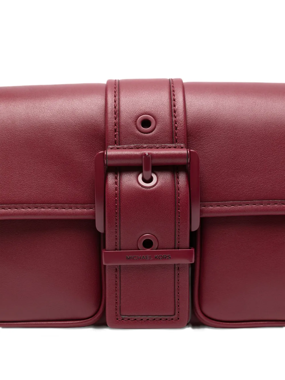 Michael Kors Colby leren schoudertas met gespsluiting Rood