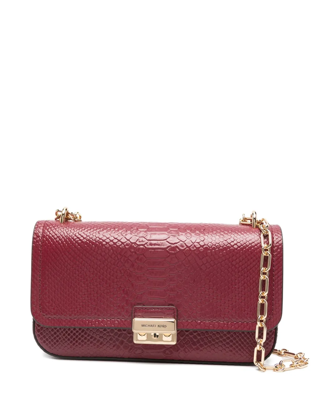 Michael Kors Grote Tribeca schoudertas met ketting Rood