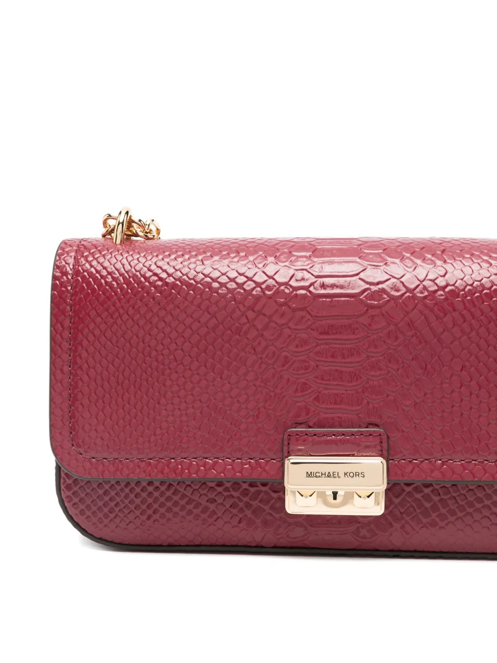 Michael Kors Grote Tribeca schoudertas met ketting Rood