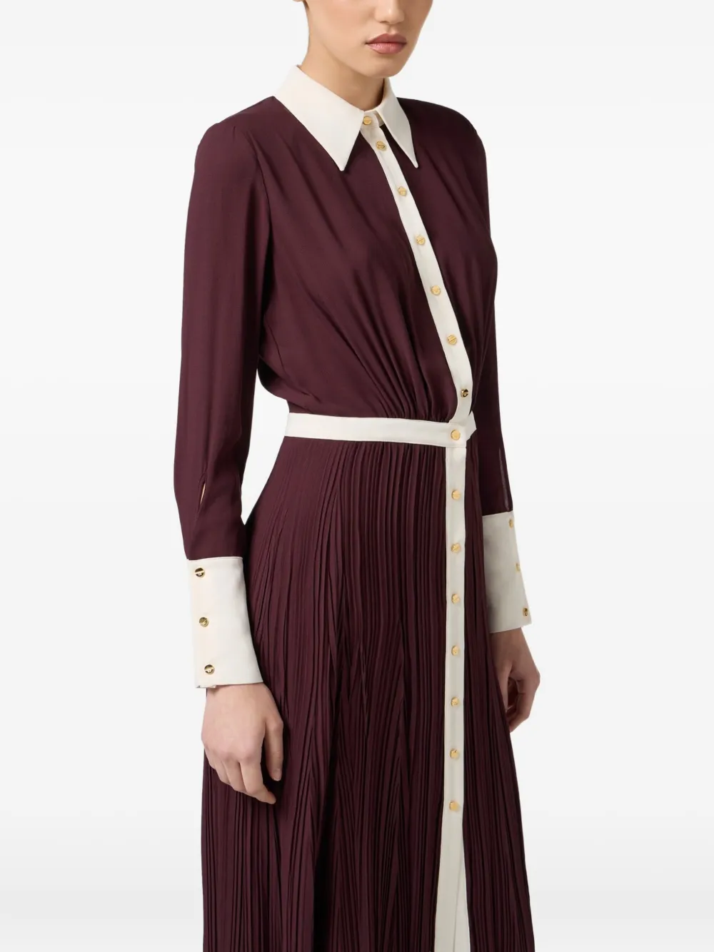 Elisabetta Franchi Jurk met contrasterende afwerking Rood