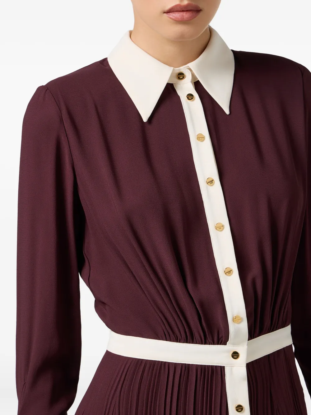 Elisabetta Franchi Jurk met contrasterende afwerking Rood