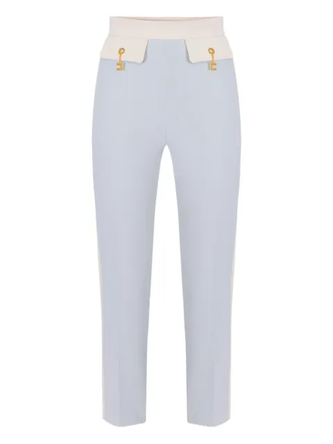 Elisabetta Franchi contrast-waistband side-stripe trousers