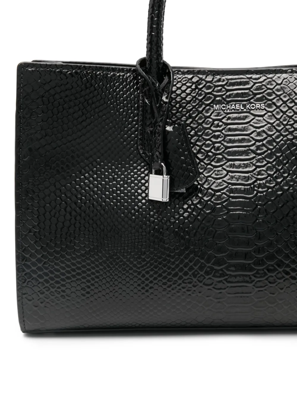 Michael Kors Scarlett shopper met slangen-effect Zwart