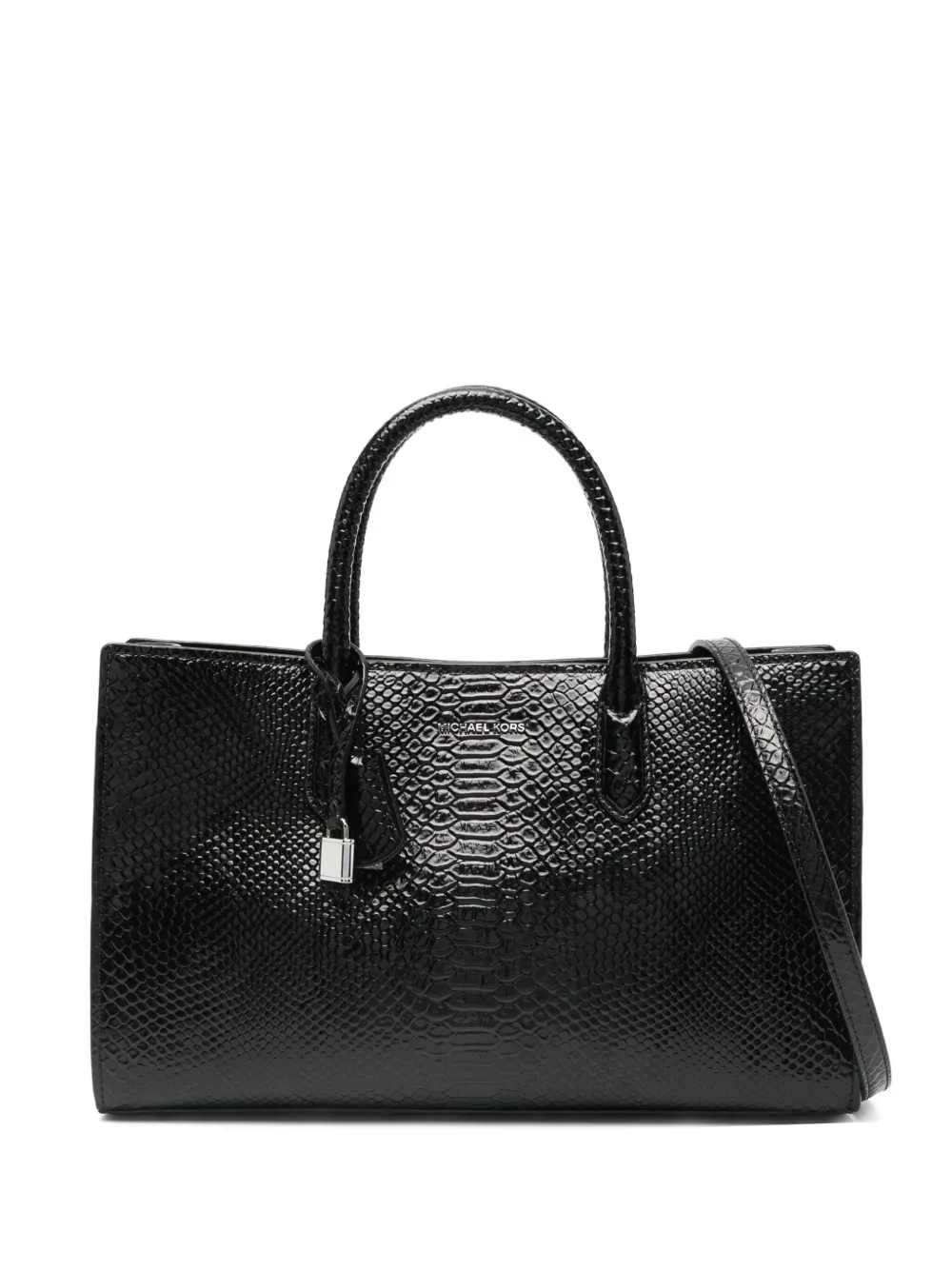 Michael Kors Scarlett shopper met slangen-effect Zwart