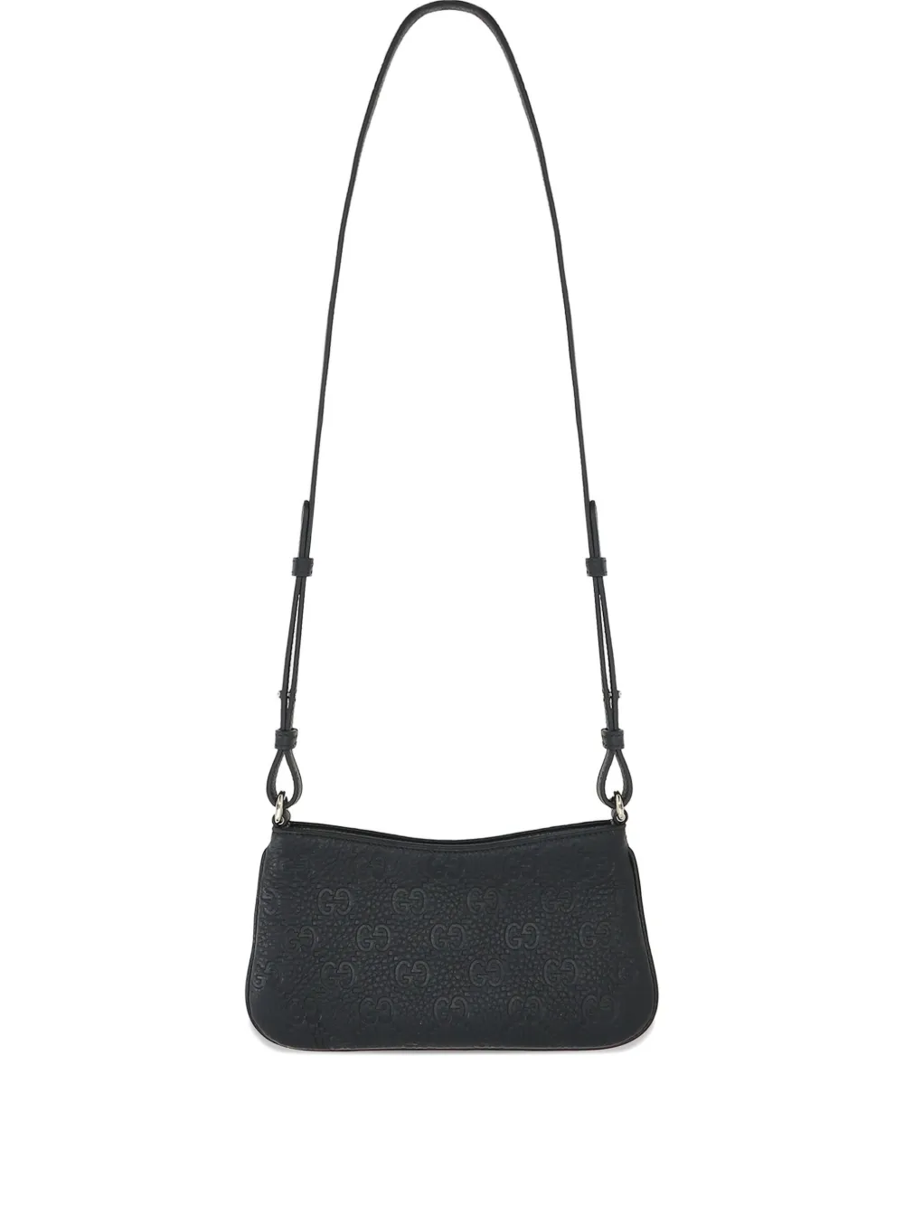 Gucci GG レザーショルダーバッグ - ブラック Gucci GG レザーショルダーバッグ - ブラック