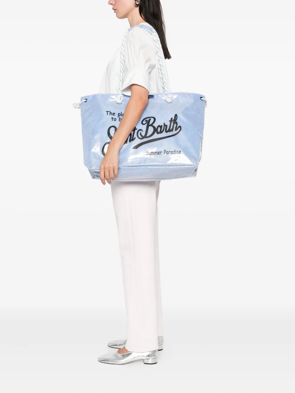 Mc2 Saint Barth Rope-handle Tote Bag In Blue
