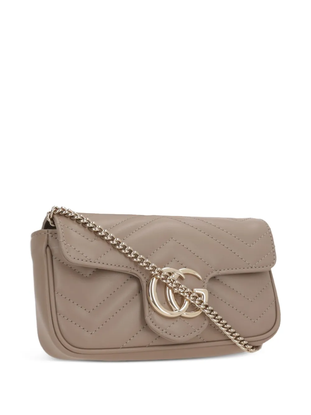 Gucci Gewatteerde schoudertas met GG-logo Beige