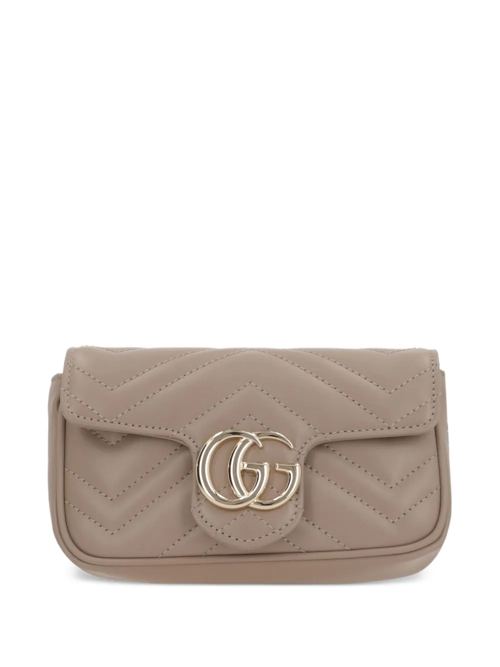 Gucci Gewatteerde schoudertas met GG-logo Beige