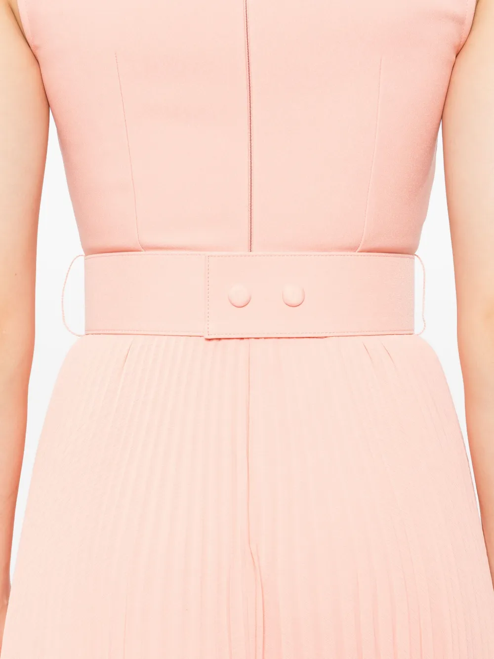 Solace London Sophie geplooide mouwloze maxi-jurk Roze