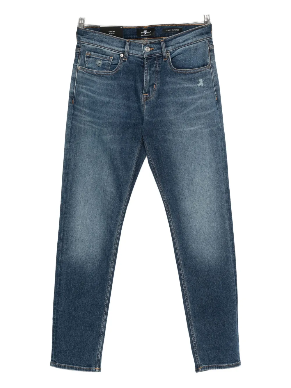 7 For All Mankind distressed-details jeans - Blu