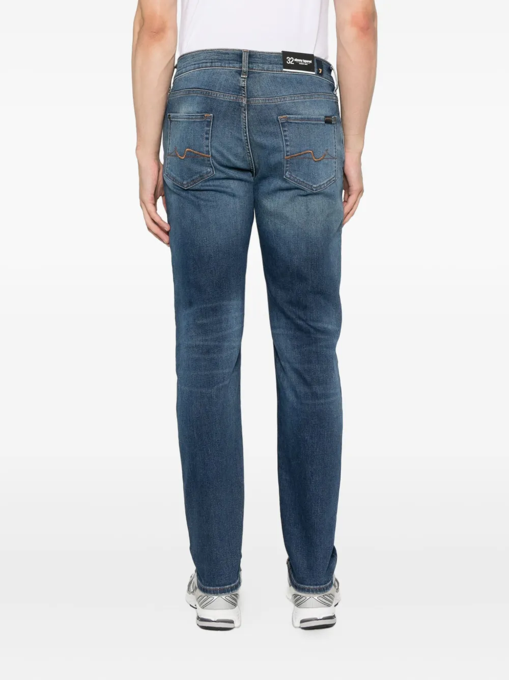 7 For All Mankind Jeans met gerafelde details Blauw