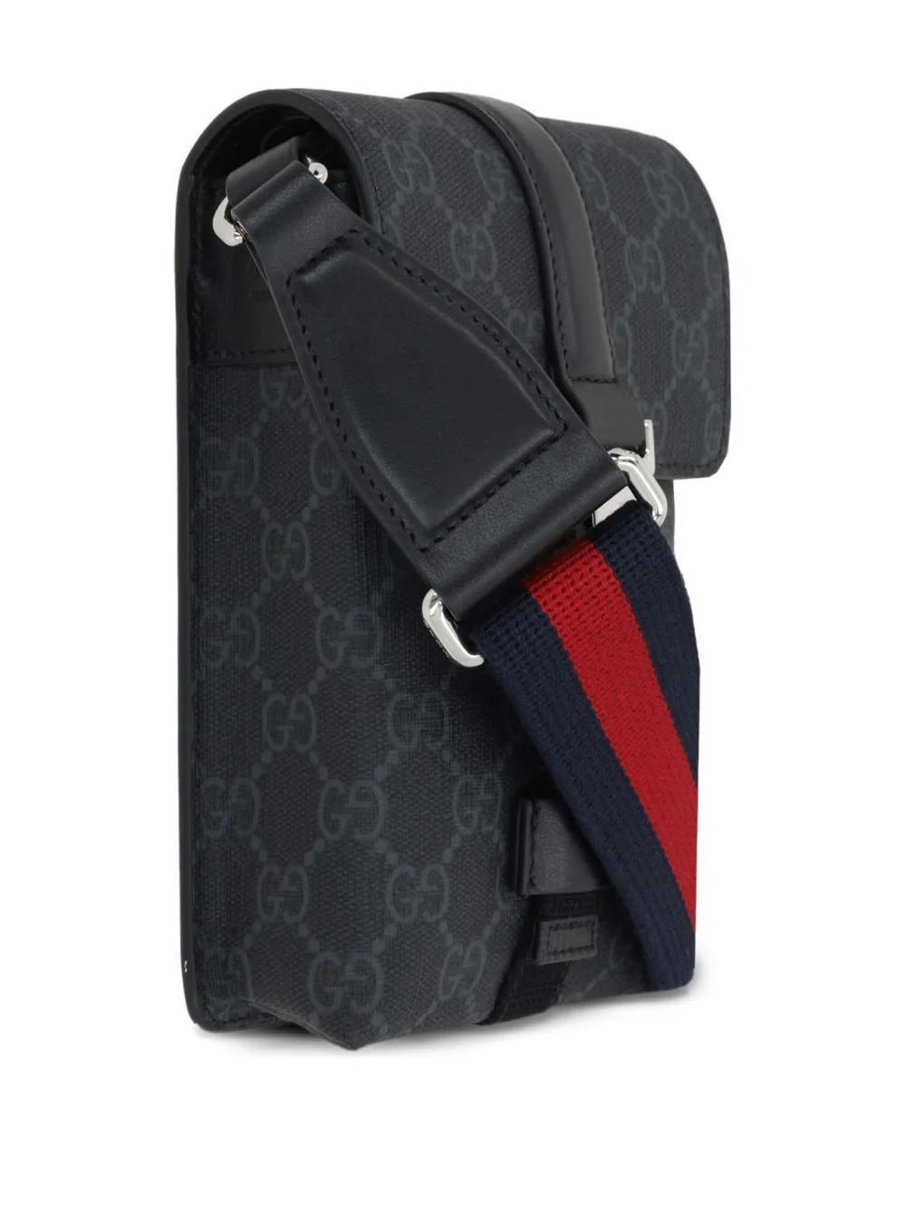 Gucci Schoudertas met GG-monogram en drukknoop Zwart