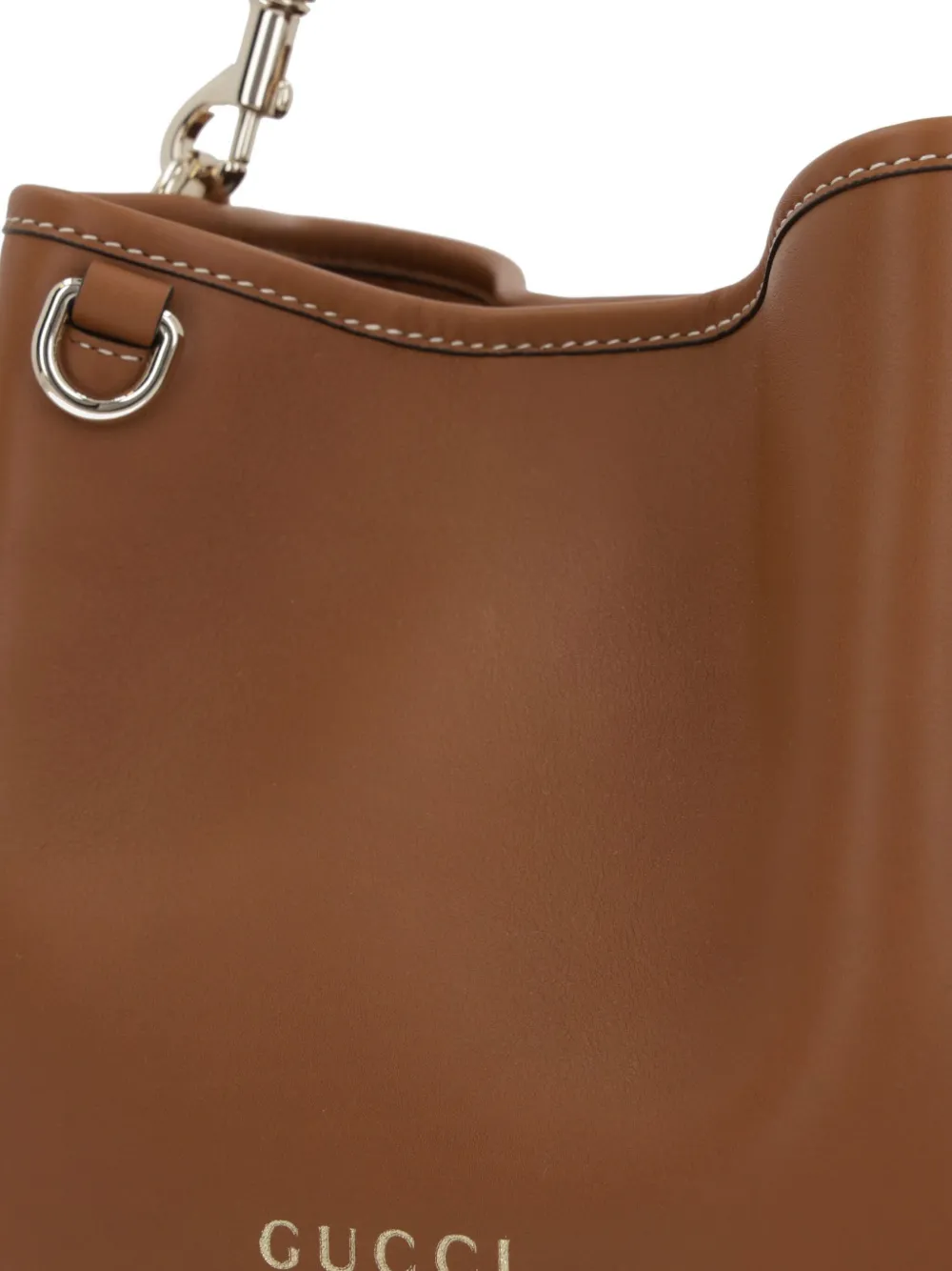 Gucci Bucket-tas met geborduurd logo Bruin