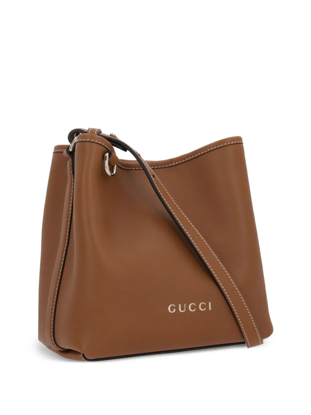 Gucci Bucket-tas met geborduurd logo Bruin