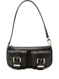 Michael Kors Zoe buckle-detail leather shoulder bag - Brown
