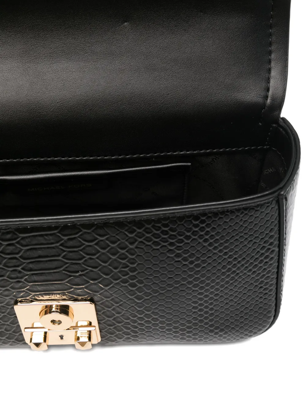 Michael Kors Cece leren schoudertas Zwart