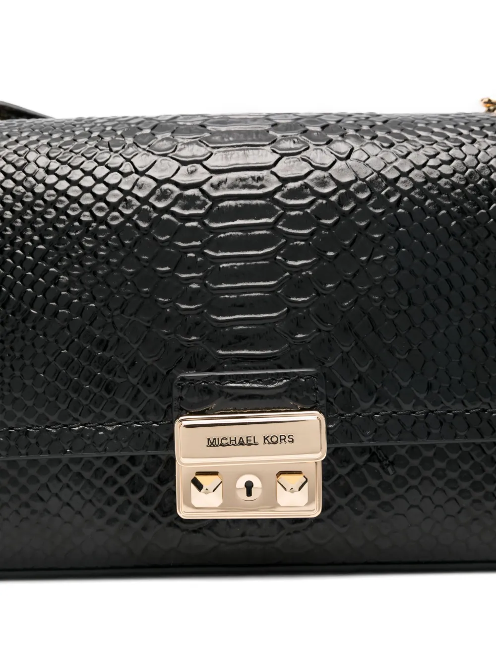 Michael Kors Cece leren schoudertas Zwart