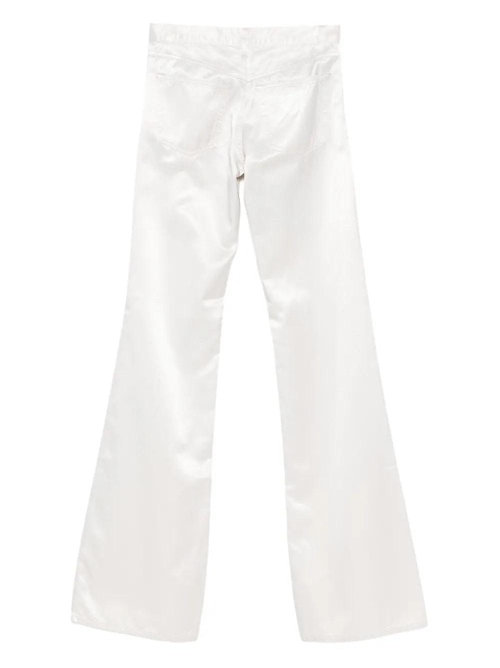 Miu Miu Pre-Owned 2000s flared katoenen broek - Beige