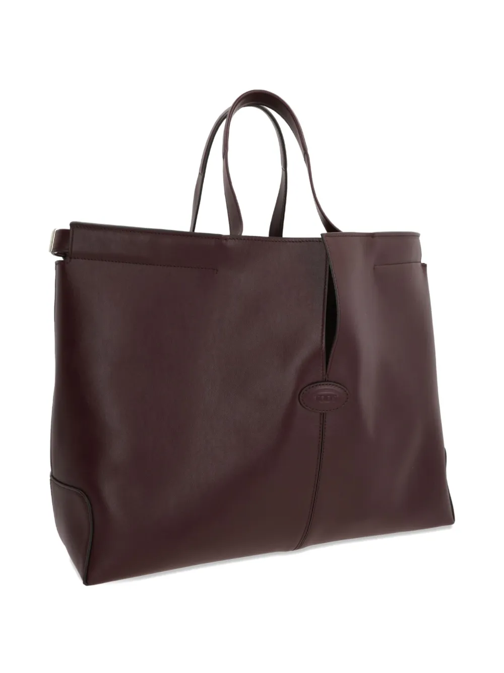 Tod's medium Di Folio double-handle calfskin tote bag Bruin