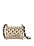 CHANEL Pre-Owned 2021-2025 Gold Plated Lambskin Micro Flap Bag Pendant Necklace costume necklace
