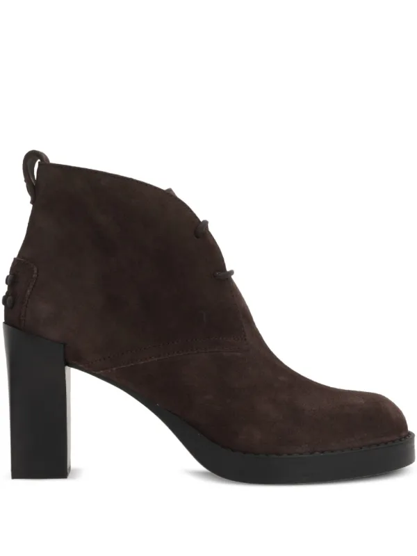 Tod's 80mm Chukkah Lace-up Boots in Brown