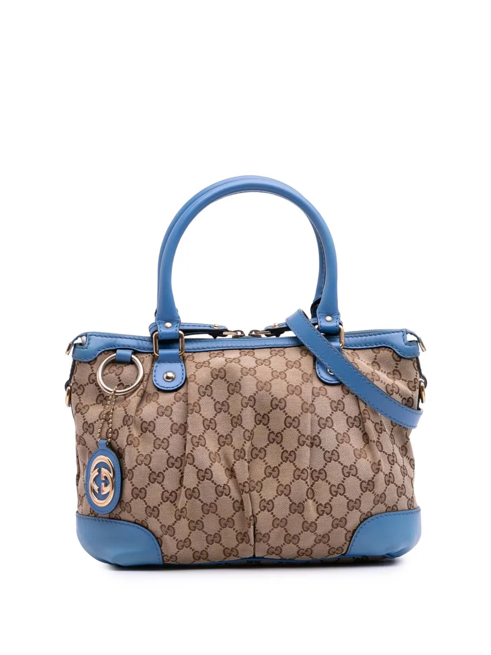 Pre-owned Gucci 2016-2025 Gg Canvas Sukey Satchel