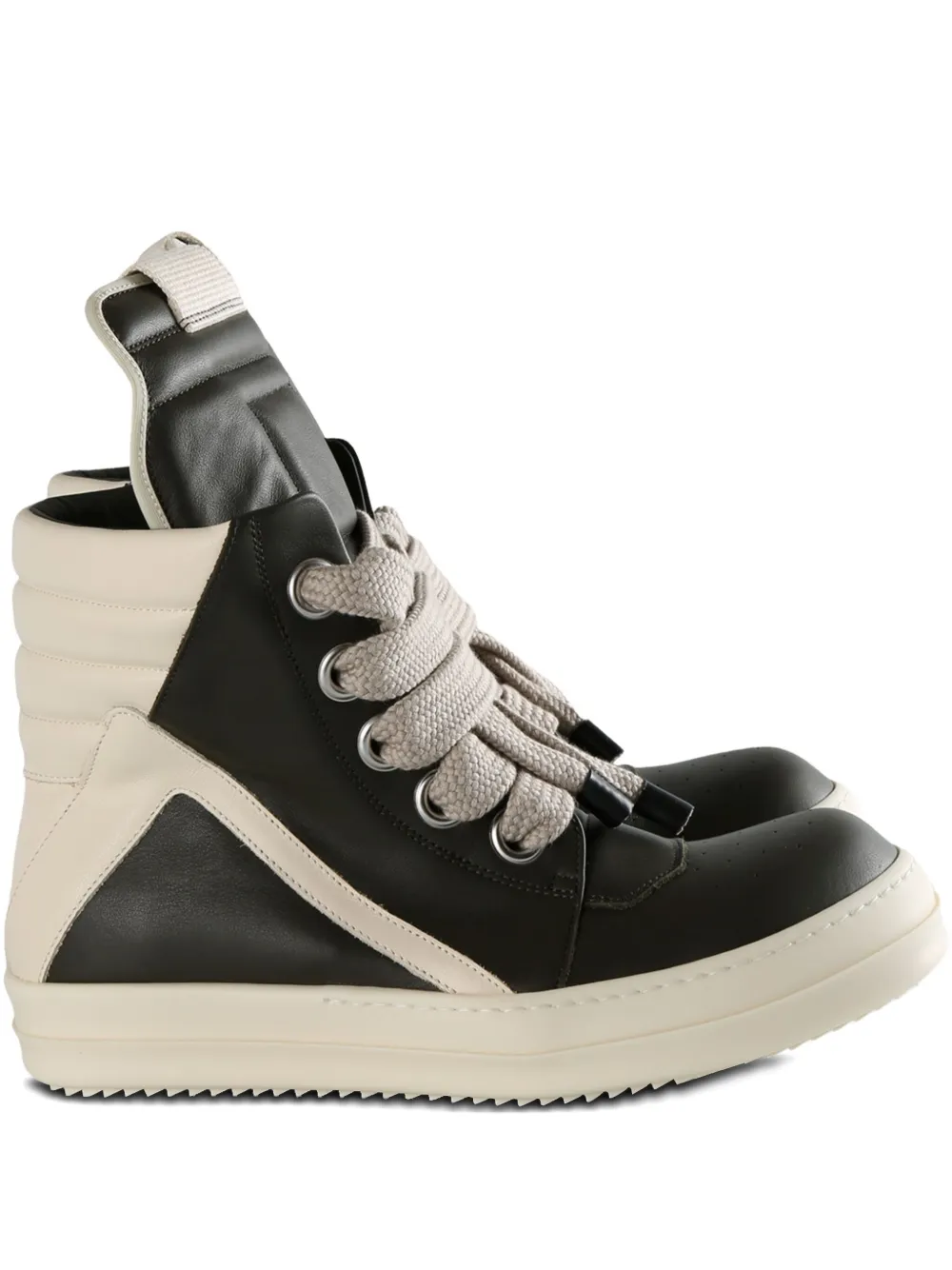 Rick Owens leather lace-up sneakers Black