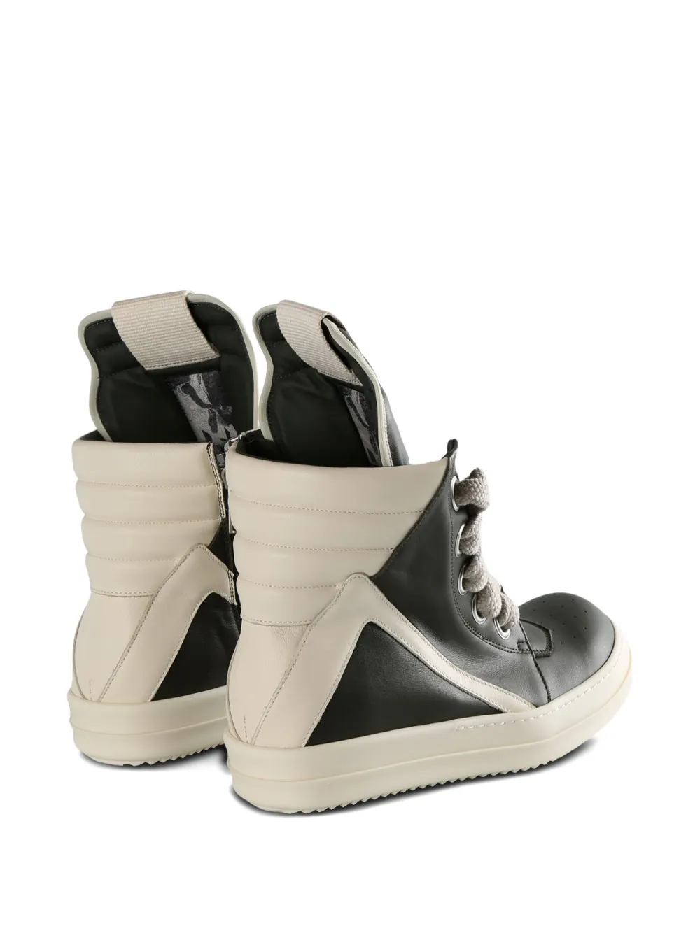 Rick Owens leather lace-up sneakers Black
