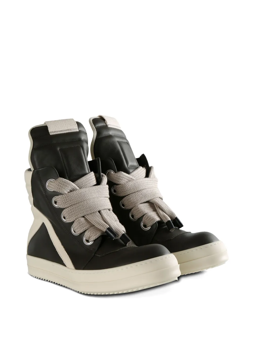 Rick Owens leather lace-up sneakers Black