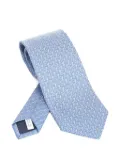 Ferragamo gancini-pattern tie - Blue