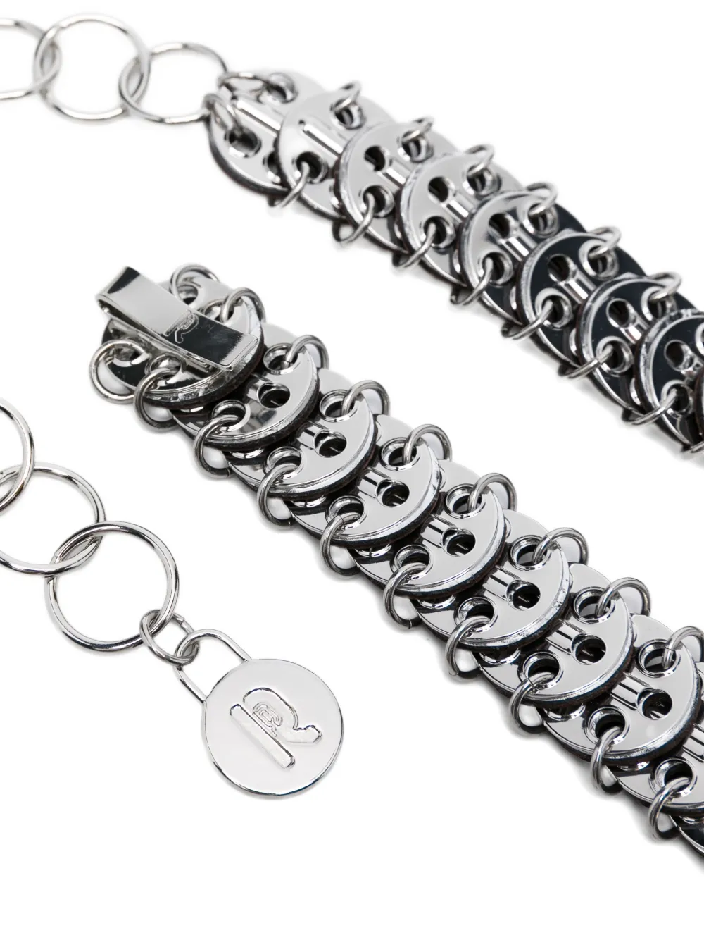 Rabanne Riem met schakels Zilver